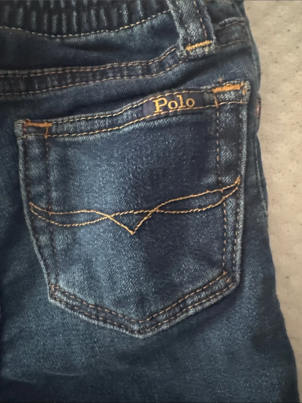 Baby boy Polo Ralph Lauren Dark Blue Denim Jeans - Classic Stretch Bottoms